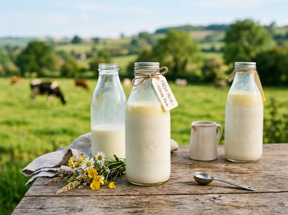 Pushkala Organic Dairy Farm Fresh Milk Bottles